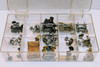 RESALE SHOP - Lot of Various S Gauge Wheels and Parts- sold together, acrylic display included - BOAN-SPARTS-LN5009