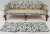 RESALE SHOP - VTG Unbranded Made In Taiwan ROC 1:12 Dollhouse Sofa #2214 -fabric covered - LAHA-2214-U5043