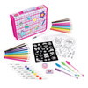 OakridgeStores.com | Make It Real - Creative Artist Suitcase Art Set - 50pc Zipper Binder Case w/ Gel Pens, Colored Pencils, Acrylic Markers - 1765 695929017651