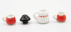 OakridgeStores.com | Artisan Creations - Ceramic Christmas Mugs & Pot Set - 3 Pc - 1" Scale Dollhouse Miniature - 323