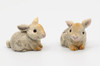 OakridgeStores.com | Artisan Creations - Bunny Rabbits - 2 Pack - 1" Scale Dollhouse Miniature Figures - 328