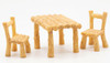 OakridgeStores.com | Artisan Creations - Tiny Table and Chair Set - 3 Piece, Resin - 1" Scale Dollhouse Miniature Furniture - 424