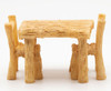 OakridgeStores.com | Artisan Creations - Tiny Table and Chair Set - 3 Piece, Resin - 1" Scale Dollhouse Miniature Furniture - 424