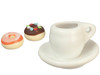 OakridgeStores.com | Aztec - Coffee with 2 Donuts - 1" Scale Dollhouse Miniature Food - A9940