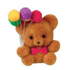OakridgeStores.com | Aztec - Flocked Bear with Balloon - 1:12 Scale Dollhouse Miniature - B0233