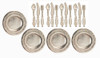 OakridgeStores.com | Aztec - Dinnerware and Silverware Set for 4 - 1:12 Scale Dollhouse Miniature - B0255