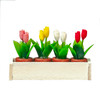 OakridgeStores.com | Aztec - Window Box with Tulips - White - 1:12 Scale Dollhouse Miniature Plant - B0296