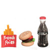 OakridgeStores.com | Aztec - Hamburger, Fries & Cola - 4 Piece Set - 1" Scale Dollhouse Miniature - B0463
