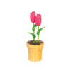 OakridgeStores.com | Aztec - 2 Roses in Pot - Potted Plant - 1:12 Scale Dollhouse Miniature Plant - B0465