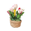 OakridgeStores.com | Aztec - Tulips in Basket - 1:12 Scale Dollhouse Miniature Plant - B0540