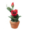 OakridgeStores.com | Aztec - Red Roses in Pot - 1" Scale Dollhouse Miniature Plant - B0552