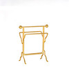 OakridgeStores.com | Aztec - Towel Rack - Brass Finish Bathroom Accessory - 1" Scale Dollhouse Miniature - B0683