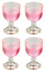 OakridgeStores.com | Aztec - Rose Goblets - Set of 4 - 1:12 Scale Dollhouse Miniature Glassware - B5030