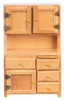 OakridgeStores.com | Aztec - Kitchen Hutch - Oak Finish - 1:12 Scale Dollhouse Miniature - D3262 717425032621