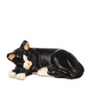 OakridgeStores.com | Aztec - Cat Laying Left - Black/White - 1" Scale Dollhouse Miniature Figure - E0132