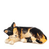 OakridgeStores.com | Aztec - Cat Laying Left - Calico - 1" Scale Dollhouse Miniature Figure - E0133