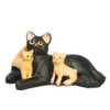OakridgeStores.com | Aztec - Cat with Kittens - Black Figure - 1:12 Scale Dollhouse Miniature - E0145