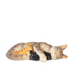 OakridgeStores.com | Aztec - Cat with Kittens - Gray Figure - 1:12 Scale Dollhouse Miniature - E0150