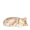 OakridgeStores.com | Aztec - Cat Laying Right - Gray - 1" Scale Dollhouse Miniature Figure - E0160