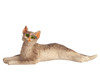 OakridgeStores.com | Aztec - Stretched Cat Gray - 1:12 Scale Dollhouse Miniature Figure - E0180
