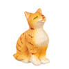 OakridgeStores.com | Aztec - Sitting Cat, Eyes Closed - Orange - 1:12 Scale Dollhouse Miniature Figure - E0201
