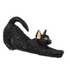 OakridgeStores.com | Aztec - Cat Stretching Figure - Black - 1" Scale Dollhouse Miniature - E0225