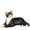 OakridgeStores.com | Aztec - Laying Cat - Black/White - 1:12 Scale Dollhouse Miniature Figure - E0232