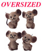 OakridgeStores.com | Aztec - 1.5 Inch Flocked Mouse - 1:12 Scale Dollhouse Miniature Figure - G2454 715773245403