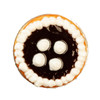 OakridgeStores.com | Aztec - Chocolate Pie on Metal Plate - 1" Scale Dollhouse Miniature Food - G6232