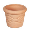 OakridgeStores.com | Aztec - Small Round Terra Cotta Planter - 1:12 Scale Dollhouse Miniature - G6490