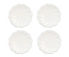 OakridgeStores.com | Aztec - Small Victorian Plates, White - Set of 4 - 1" Scale Dollhouse Miniature - G7333