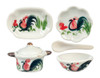 OakridgeStores.com | Aztec - Decorative Ceramic Dinnerware Set - 6 Piece - 1:12 Scale Dollhouse Miniature - G7562 717425575623