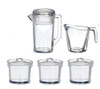 OakridgeStores.com | Aztec - Glass Containers - Set of 5 - 1:12 Scale Dollhouse Miniature - G8296