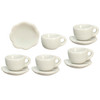 OakridgeStores.com | Aztec - Victorian Cups & Saucers, Set of 5 - Tea & Coffee - 1" Scale Dollhouse Miniature - G8356
