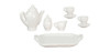 OakridgeStores.com | Aztec - Porcelain Tea Set - White - 10 Pieces - 1:12 Scale Dollhouse Miniature - G8448