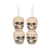 OakridgeStores.com | Aztec - Double Skull Candles - Set of 2 - Halloween Decor - 1" Scale Dollhouse Miniature - SH0147