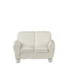 OakridgeStores.com | Aztec - RS Leather Loveseat - Cream - 1 Scale Dollhouse Miniature Furniture - T2003