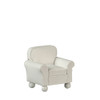 OakridgeStores.com | Aztec - RS Leather Armchair - Cream - 1 Scale Dollhouse Miniature Furniture - T2004