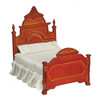 OakridgeStores.com | Aztec - Victorian Bed - Walnut - 1" Scale Dollhouse Miniature Furniture - T2046