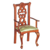 OakridgeStores.com | Aztec - Dining Side Chair - Light Green and Walnut - 1:12 Scale Dollhouse Miniature - T6284