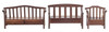 OakridgeStores.com | Aztec - Victorian Living Room Set, 3 Pieces, Blue Floral, Walnut - 1" Scale Dollhouse Miniature - T6416