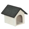 OakridgeStores.com | Aztec - Small Doghouse - White with Black Top - 1:12 Scale Dollhouse Miniature - T8425S