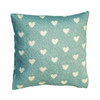 OakridgeStores.com | Barbara Obrien - Pillow - Light Blue with White Hearts - 1:12 Scale Dollhouse Miniature - 80020 731851800203
