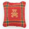 OakridgeStores.com | Barbara Obrien - Pillow - Red Plaid with Teddy Bear - 1:12 Scale Dollhouse Miniature - 80035 731851800357