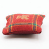 OakridgeStores.com | Barbara Obrien - Pillow - Red Plaid with Teddy Bear - 1:12 Scale Dollhouse Miniature - 80035 731851800357