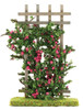 OakridgeStores.com | Carrudus - Rose Trellis - Hot Pink - 1" Scale Dollhouse Miniature - THP 783970803245