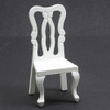OakridgeStores.com | Classics Dollhouse - Side Chair - White Dining Room Chair - 1" Scale Dollhouse Miniature - 12028 731851120288