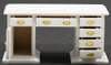 OakridgeStores.com | Classics Dollhouse - White Office Desk - 1:12 Scale Dollhouse Miniature - 12030 731851120301
