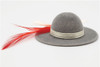 OakridgeStores.com | International Miniatures - Grey Hat with Feather - 1:12 Scale Dollhouse Miniature - IM64000