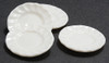 OakridgeStores.com | International Miniatures - White Fluted Edge Plates - Dinnerware, Set of 4 - 1:12 Scale Dollhouse Miniature - 65637 731851656374